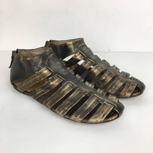 MARSÈLL Italy Metallic Distressed Sandals